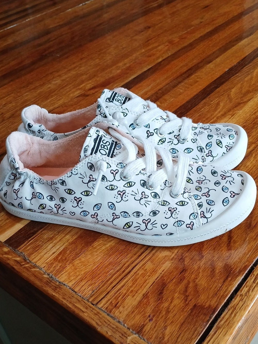 BOBS From Skechers Cat Print Sbeakers - 8